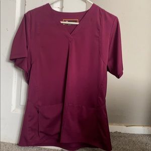 Burgundy scrubs